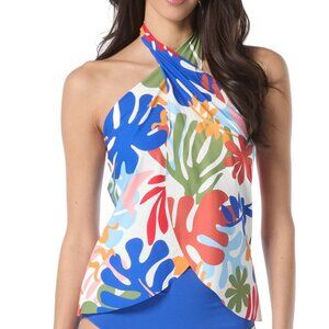 Vince Camuto Printed Crossover Convertible Tankini Top